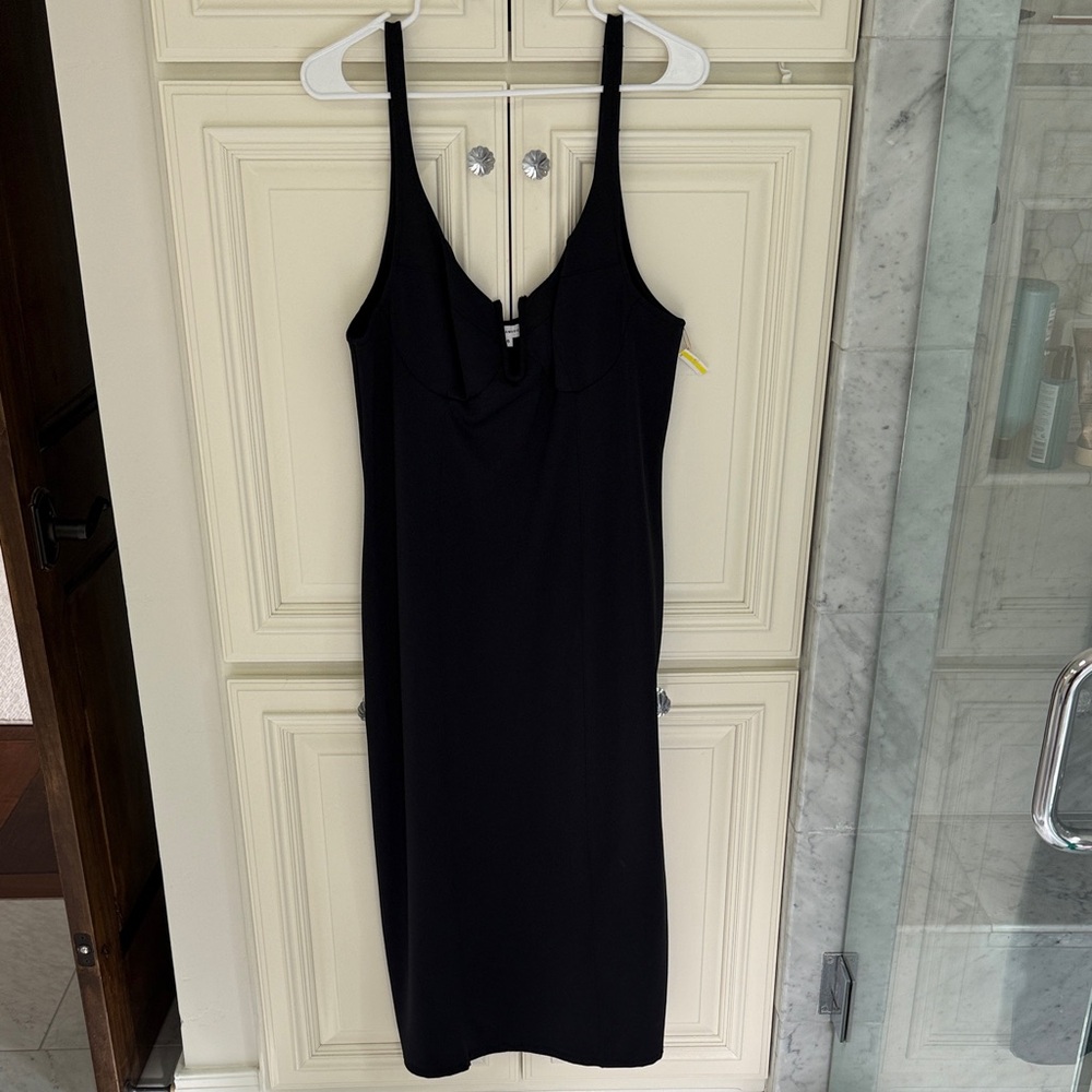 Good American Classic Black Slip Dress Bodycon